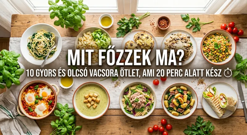 Mit főzzek ma? – 10 gyors és olcsó vacsora ötlet, ami 20 perc alatt kész