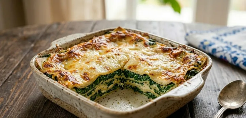 Spenótos-ricottás lasagne