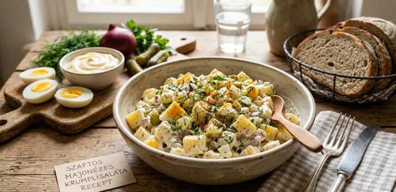 Szaftos majonézes krumplisaláta recept