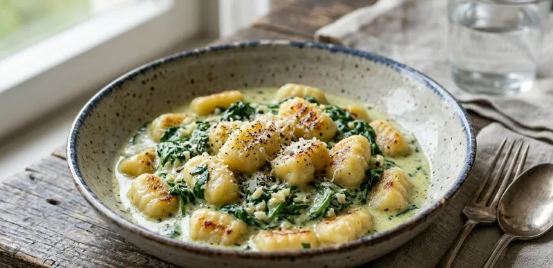 Ajánlott étel: Tejszínes-parajos gnocchi
